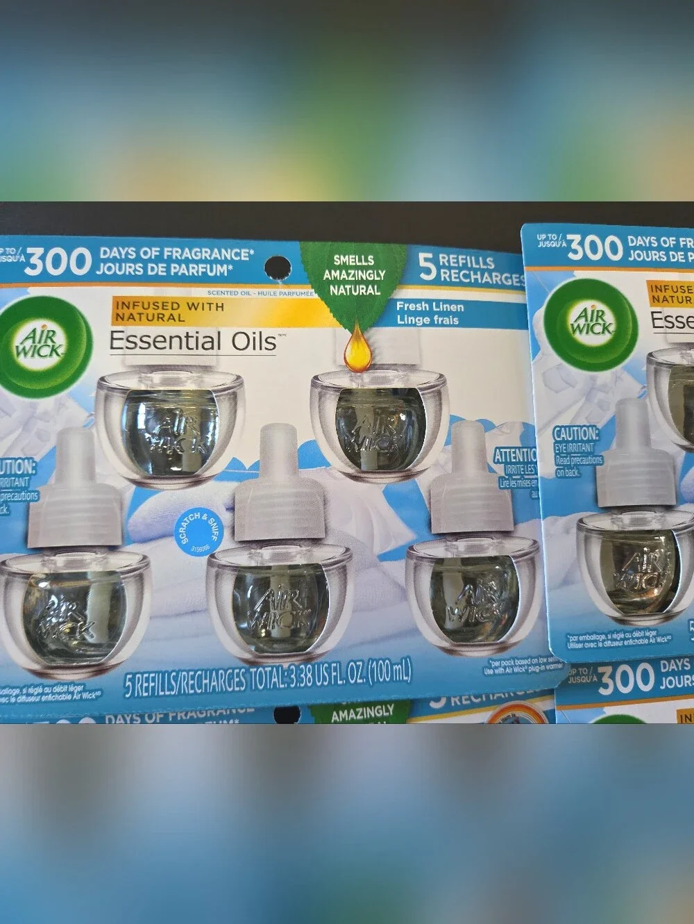 Air Wick Scented Oil 20 Refills Snuggle Fresh Linen 4 Sealed Packages Of 5 = 20